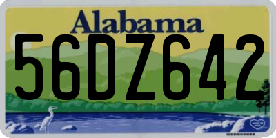 AL license plate 56DZ642