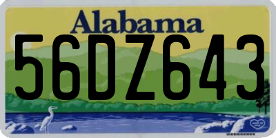 AL license plate 56DZ643
