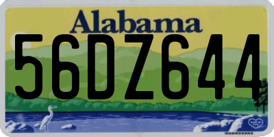 AL license plate 56DZ644