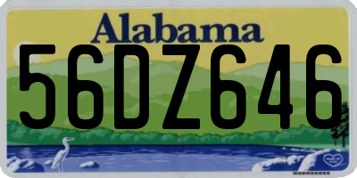 AL license plate 56DZ646