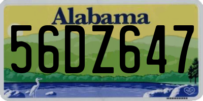 AL license plate 56DZ647