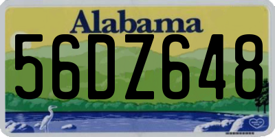 AL license plate 56DZ648