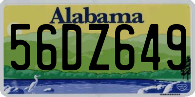 AL license plate 56DZ649