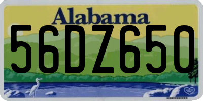 AL license plate 56DZ650