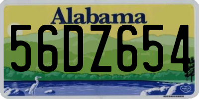 AL license plate 56DZ654