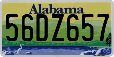AL license plate 56DZ657