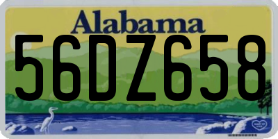 AL license plate 56DZ658