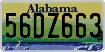 AL license plate 56DZ663