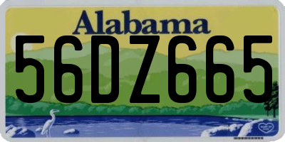 AL license plate 56DZ665