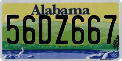 AL license plate 56DZ667