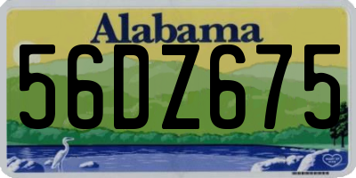 AL license plate 56DZ675