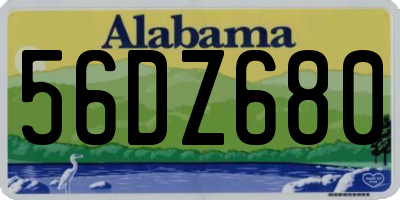 AL license plate 56DZ680