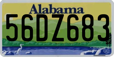 AL license plate 56DZ683