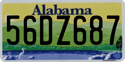 AL license plate 56DZ687