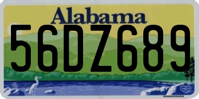 AL license plate 56DZ689