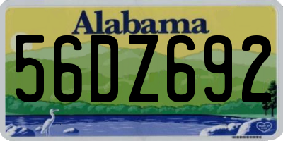 AL license plate 56DZ692