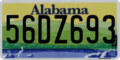 AL license plate 56DZ693