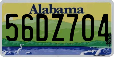 AL license plate 56DZ704