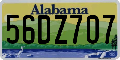 AL license plate 56DZ707