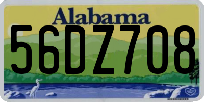 AL license plate 56DZ708