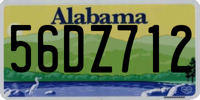 AL license plate 56DZ712