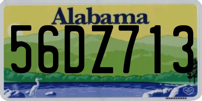 AL license plate 56DZ713