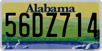 AL license plate 56DZ714