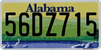 AL license plate 56DZ715