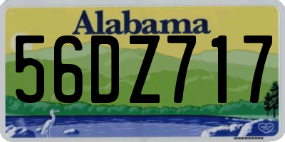 AL license plate 56DZ717