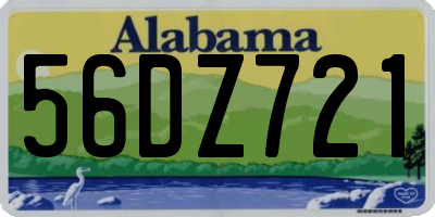 AL license plate 56DZ721