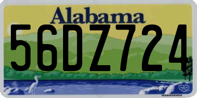 AL license plate 56DZ724