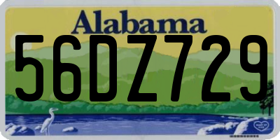 AL license plate 56DZ729