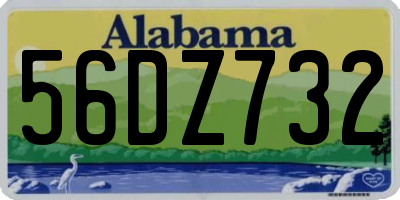 AL license plate 56DZ732