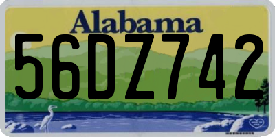 AL license plate 56DZ742
