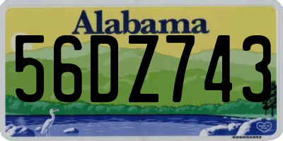 AL license plate 56DZ743