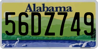 AL license plate 56DZ749