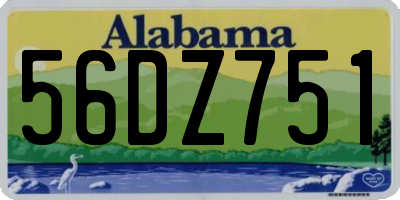 AL license plate 56DZ751