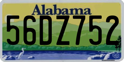 AL license plate 56DZ752