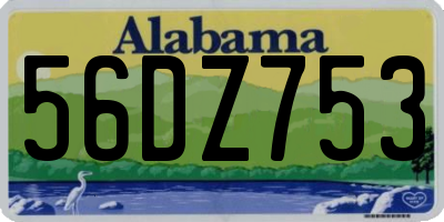AL license plate 56DZ753