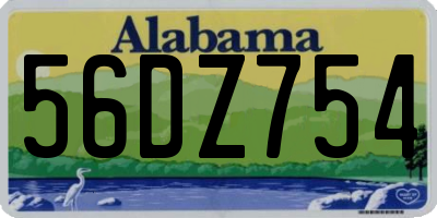 AL license plate 56DZ754