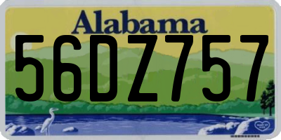 AL license plate 56DZ757