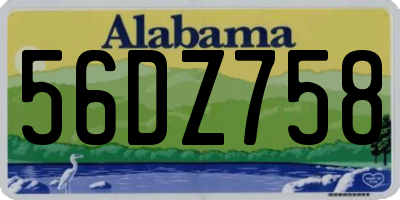 AL license plate 56DZ758