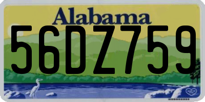 AL license plate 56DZ759