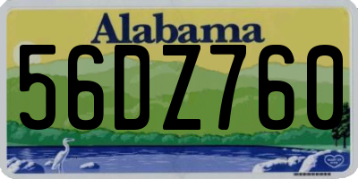 AL license plate 56DZ760