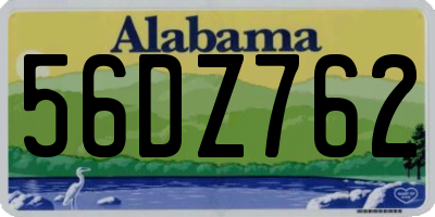 AL license plate 56DZ762