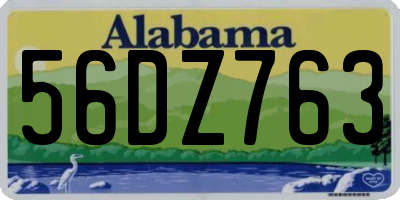 AL license plate 56DZ763
