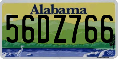 AL license plate 56DZ766