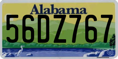 AL license plate 56DZ767