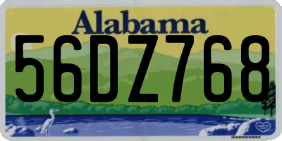AL license plate 56DZ768