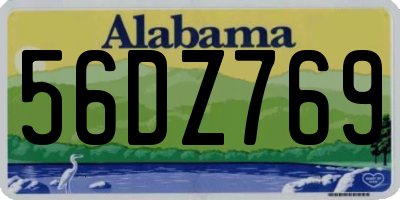 AL license plate 56DZ769